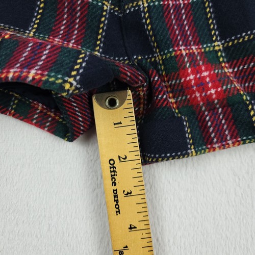 Abercrombie & Fitch Shorts Womens 00 Red Plaid Wool Flannel Lined Pockets Moose - Picture 6 of 13