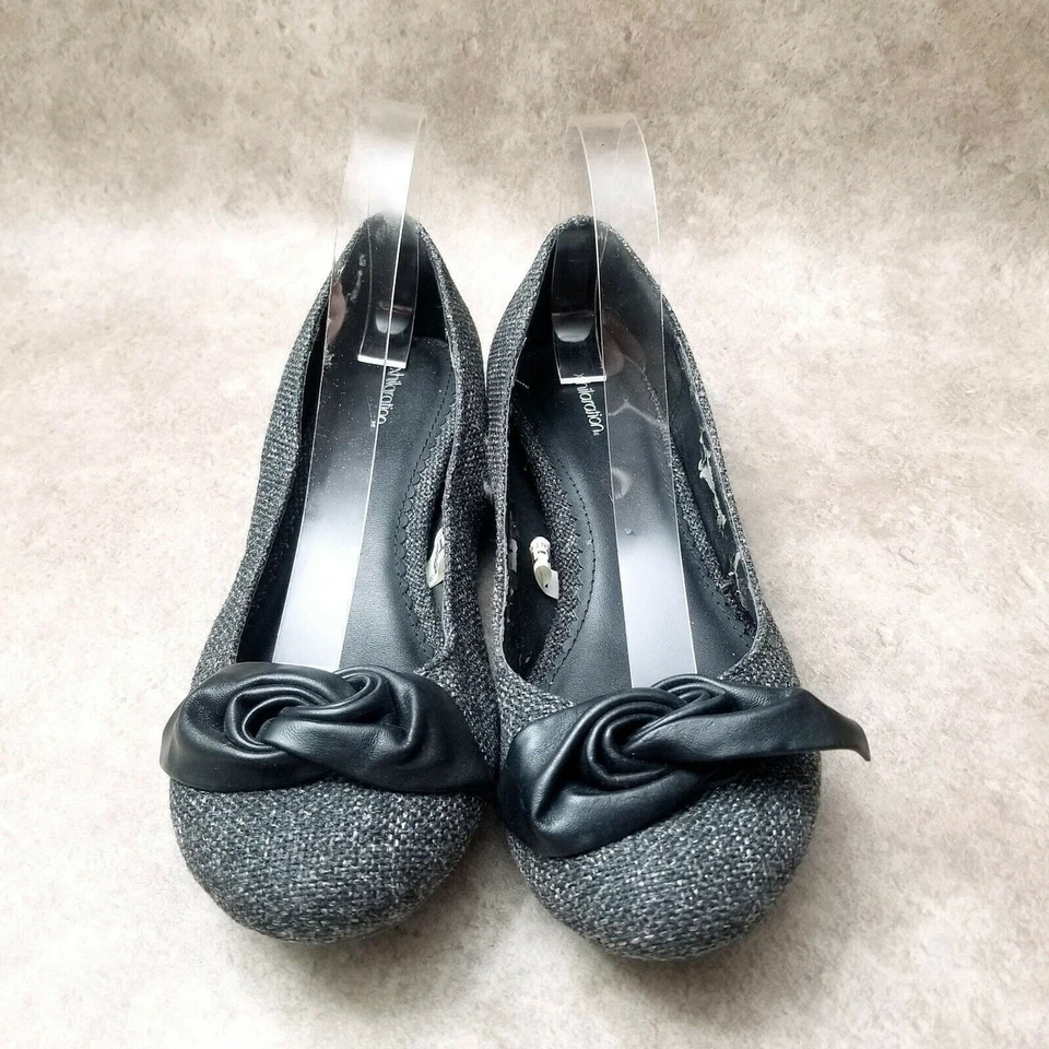 Женские текстильные туфли без застежек на низкой танкетке Xhilaration 09600431 размер 9,5 M серые - Изображение 2 из 4