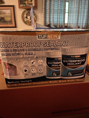 Waterproof Sealant 70oz Clear, TUFINEIN Transparent Coating...