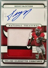 KENNY MCINTOSH 2023 National Treasures Silhouettes Patch Autograph Emerald 2/5