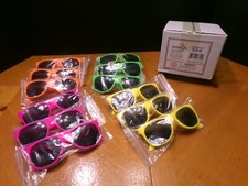 BRAND NEW SET OF 12 KIDS NEON SUNGLASSES UV PROTECTION GREAT FOR PARTIES