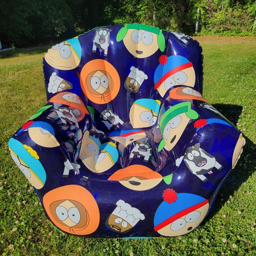 Vintage 1998 South Park Inflatable Chair Blue Comedy Central Characters 90s