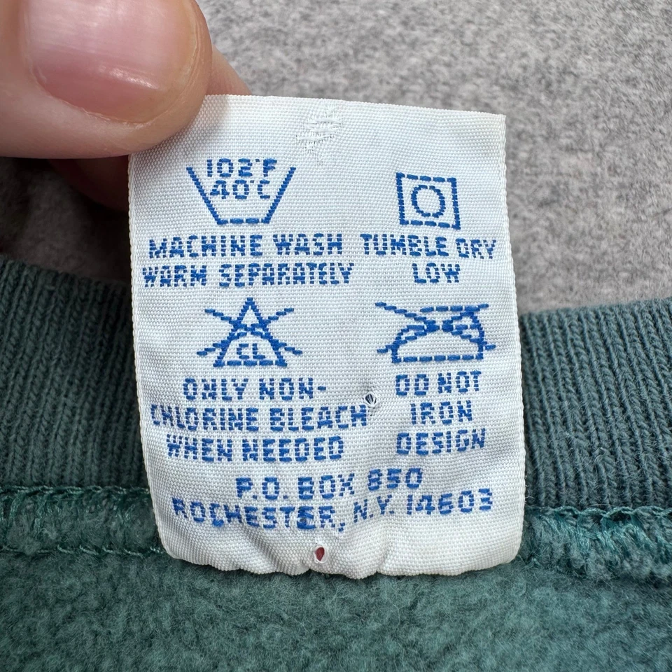 Sudadera Universitaria Vintage Años 90 Champion Tejido Inverso Castaño Rojizo XL Verde Hecha en EE. UU. Foto 4 de 4