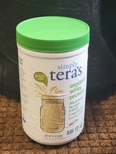 Simply Tera's Organic Whey Protein Powder BOURBON VANILLA 12oz BB 5-2027