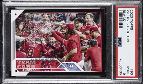 2023 Topps Black Parallel /72 Angels Team Card #93 Shohei Ohtani SSP PSA 9! 🔥🔥