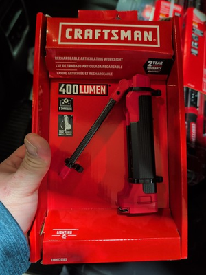 #ad Craftsman CMMT25165 Rechargeable Articulating Work Light 400 Lumens $47.00