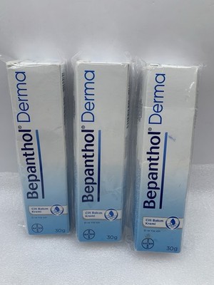 Lot Of 3 Bepanthol Derma Skin Moisturizer Cream 30g NIB Exp: 05/2028 BK