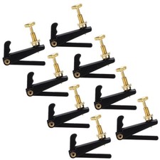 TUOREN 8Pcs/Set Violin Fine Tuner String Adjuster Metal Black