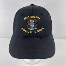 Michigan Police Corps Hat Black Adjustable Snapback Cap Embroidered