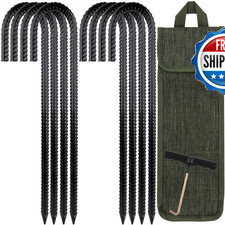 Riy Trampoline Stakes Anchors High Wind Heavy Duty Tent Stakes 12 Inch Ground