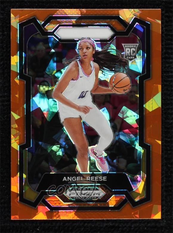 2024-25 Panini Prizm Draft Picks Orange Ice Prizm Angel Reese #38 Rookie RC