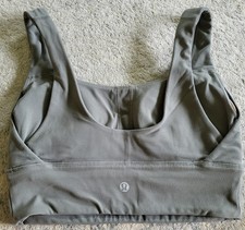 Lululemon Soft Align Bra Light Support C/D Size 6 With Cups Grey Sage