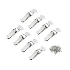 8 Pack Spring Loaded Toggle Latch Catch with Padlock Hole for Wooden Case