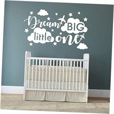 Quote Wall Decal, Dream Big Little One Decal, Baby Room Decor, Large White