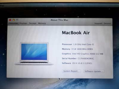 Apple MacBook Air A1466 13.3 inch Laptop - MD231LL/A (June, 2012