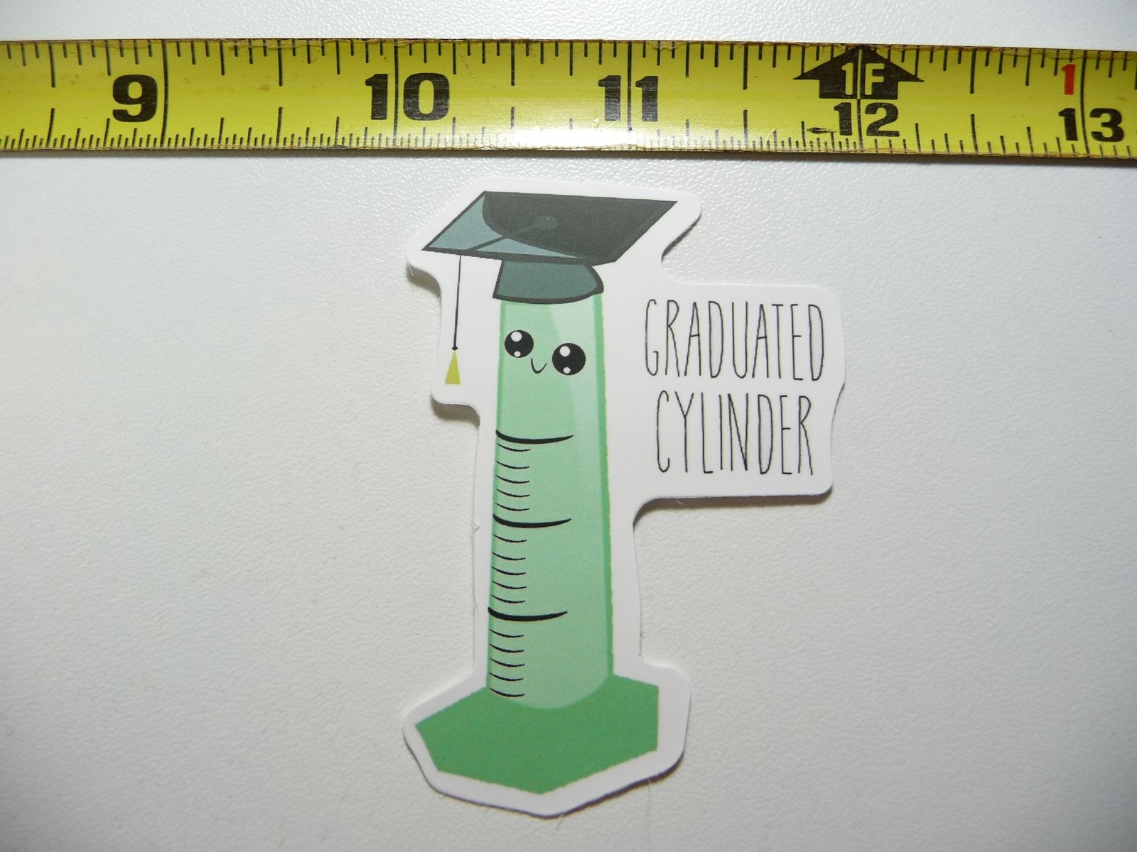 FUNNY GRADUATED CYLINDER DRAWING DECAL STICKER SCHOOL COLLEGE TEACH TEACHING
