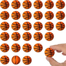 30 Pcs Mini Basketballs Stress Balls 1.18 Inch Mini Basketball Party Favor Tiny