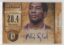 2013-14 Panini Gold Standard Season /299 Alex English #13 Auto HOF 3s6
