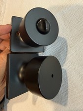 Matte Black Privacy Door Knob Interior Bedroom,Bathroom Knobs w/ Lock- 9 PACK
