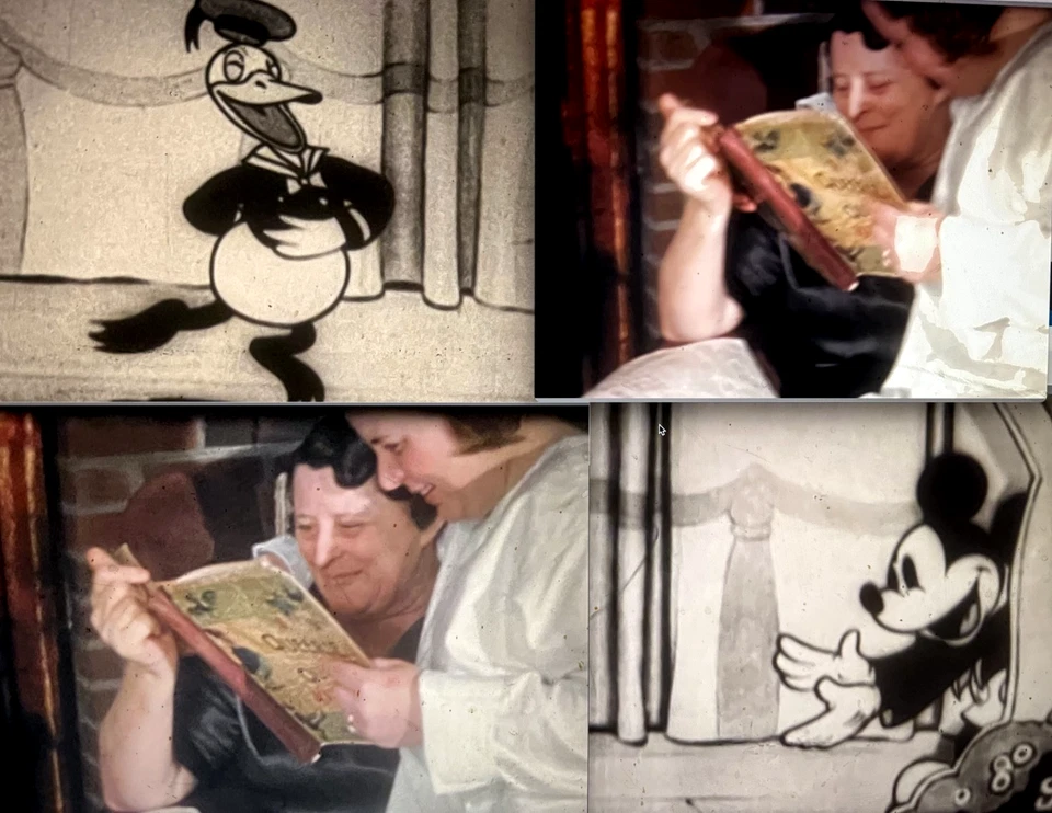 16mm Film WALT DISNEY  MICKEY MOUSE TINTED FILM w/ KODACHROME Live footage