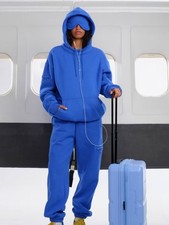 BNWT Comfrt Cobalt Blue Airplane Mode Hoodie and sweatpants, Size M, Brand new!