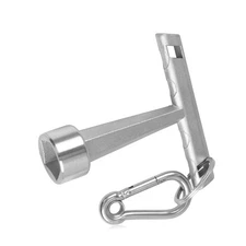1Pieces 13/16'' Penta Curb Box Key Wrench for Meter Pit Lids Water Valve Shut