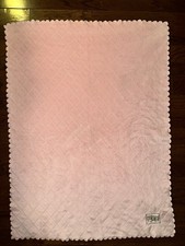 Carter  s Child of Mine Pink Plush Baby Blanket Elephant Scalloped Sherpa Pastel