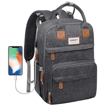 Hobest HBBAG022 Large Diaper Bag Backpack   25L Travel Baby Bag, USB Charging