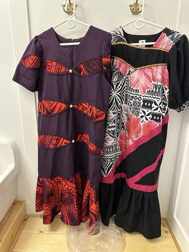 (2) Vintage Handmade Hawaiian Muumuu Size M