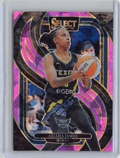 2025 Panini Select WNBA #174 Aziaha James Pink Ice Premier