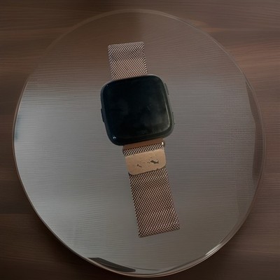 Fitbit Versa FB504 Smartwatch Black Dial Only Untested No Charger Parts