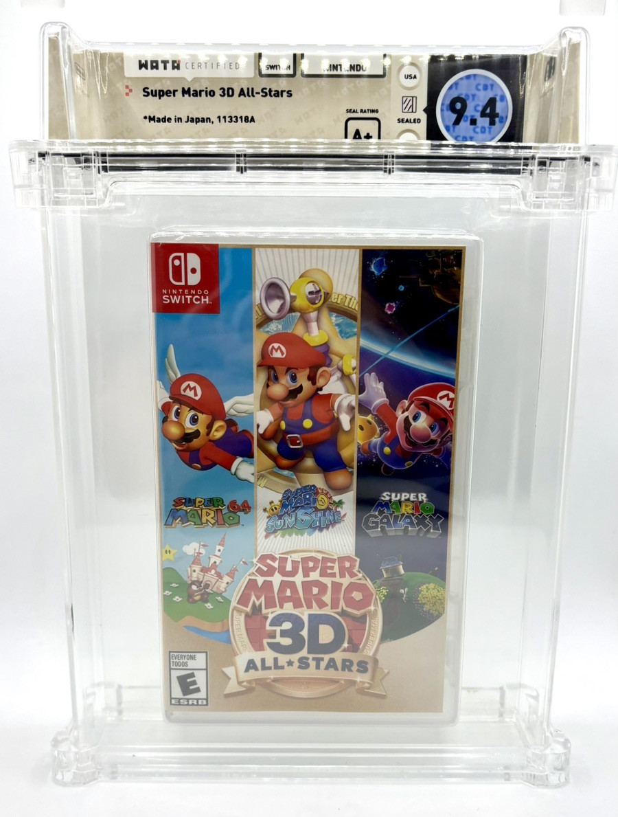 Nintendo Switch Sealed Super Mario 3D All Stars WATA Graded 9.4 A+-image