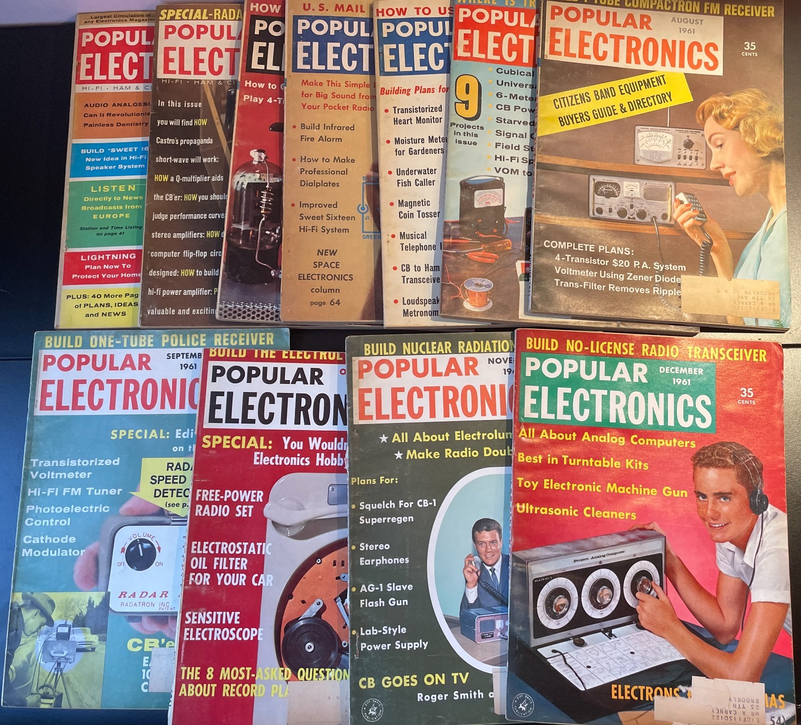 1961 Popular Electronics Magazines YOU PICK! Combined Shipping