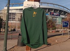 Game Worn Oakland A’s All Star Nike Authentic Performance Dri-FIT long-sleeve