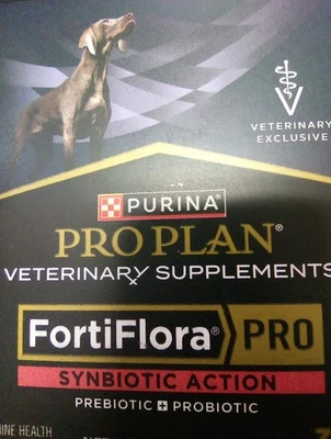 PURINA FortiFlora PRO Synbiotic Action Dog Probiotic Supplement 30 packs