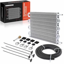  Transmission Oil Cooler, Universal Aluminium 8 Pass Tube and Fin, 8 Row Cooler