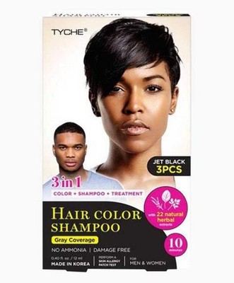 NICKA K NEWYORK Tyche 3IN1 Haarfarbe Shampoo Jet Black