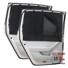 Car Window Shades, 2 PCS Magnetic Double Layer Auto Sun Shade for Black:2pack