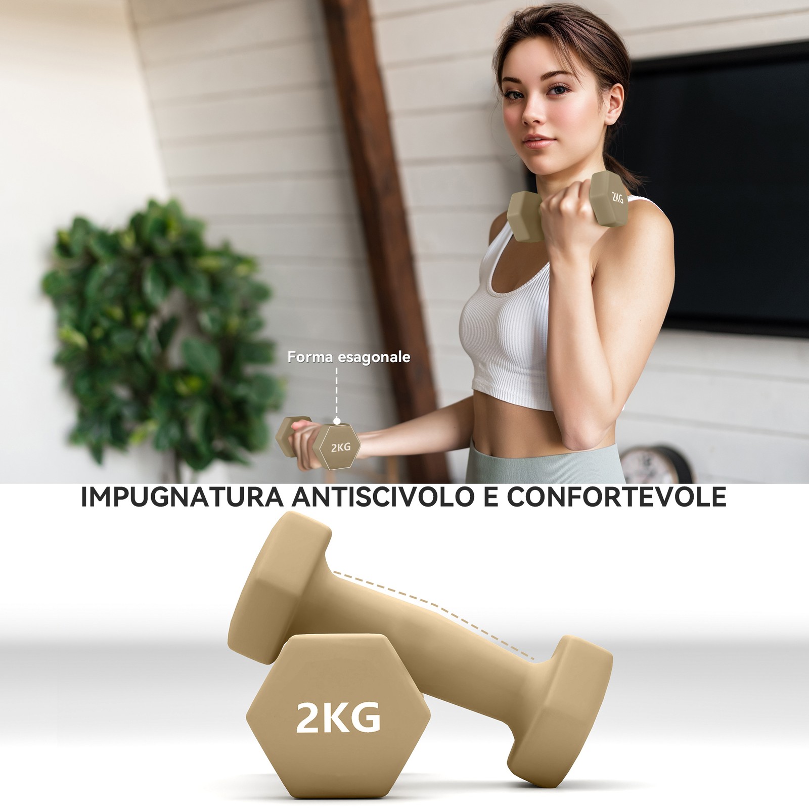 Set di Manubri Pesi Fitness 9 kg con Valigetta foto 5