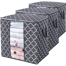 Storage Bags 3 Pack 100L Clothes Organization and Storage Containers 3 x 100L
