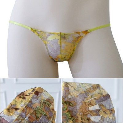 Bequem Low Waist Spitze T Back Unterwäsche für Männer Slim Pouch G String Slip