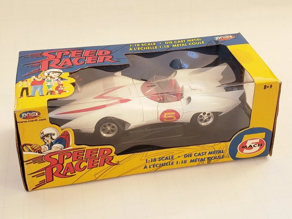 Speed Racer Mach 5 Die-Cast Car 1:18 Scale – Joy Ride – Chim Chim Figure – Gift - Image 2 of 4