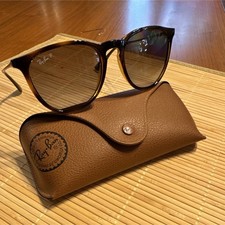 Ray-Ban Erika RB4171 710/T5 Polarized Gradient Brown Round Sunglasses