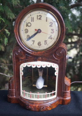 vintage/50’S MASTER CRFTERS/Wall Clock Vintage 1950s Mastercrafters Swinging Bird #335 Animated Novelty