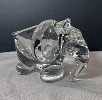 Elephant Figural Vintage Glass Pipe Rest Holder