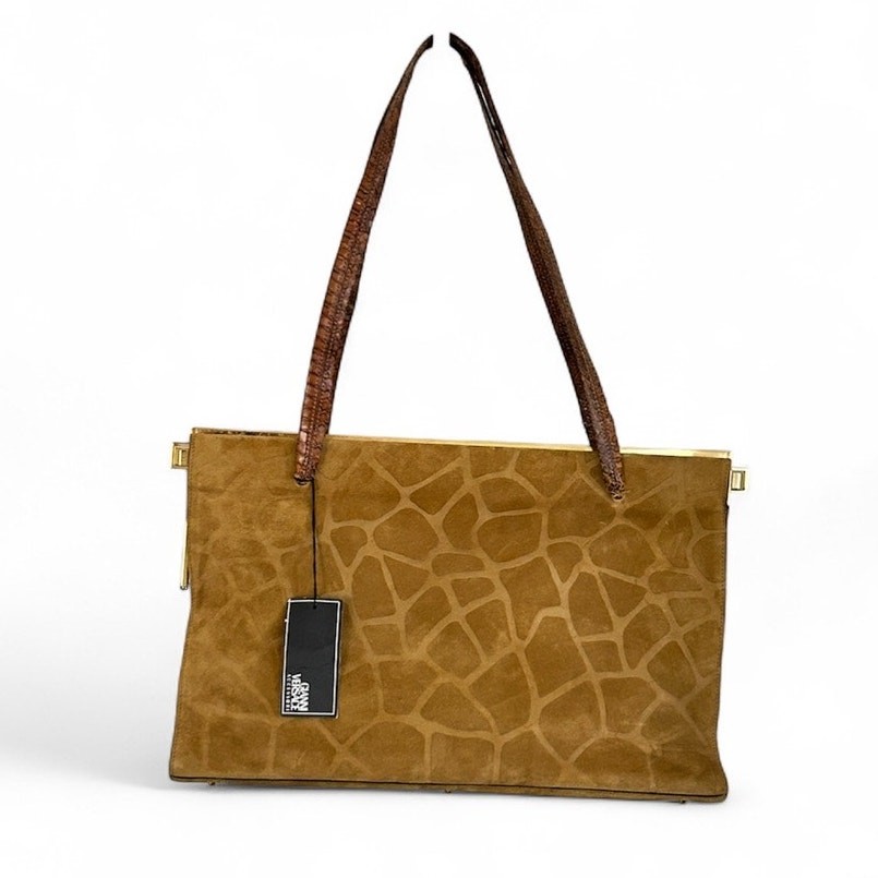 Gianni Versace Borsa Crosta Suede, Python Strap H… - image 8