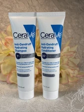 Cerave Anti-Dandruff Hydrating Shampoo & Conditioner Zinc 1oz Ea NWOB Free Ship