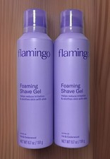 Flamingo Foaming Shave Gel with Aloe Vera Iris  Cedarwood 2 PK 6.7 oz ea.