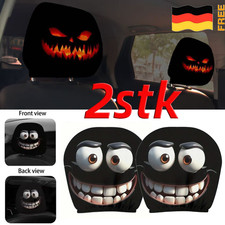 2x Cartoon Auto Kopfstützenbezüge Universal+, süße lustige Cartoon Augen Auto