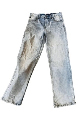 Calvin Klein Jeans Girl's Size 14 Straight Leg Light Wash Denim Adjustable Waist